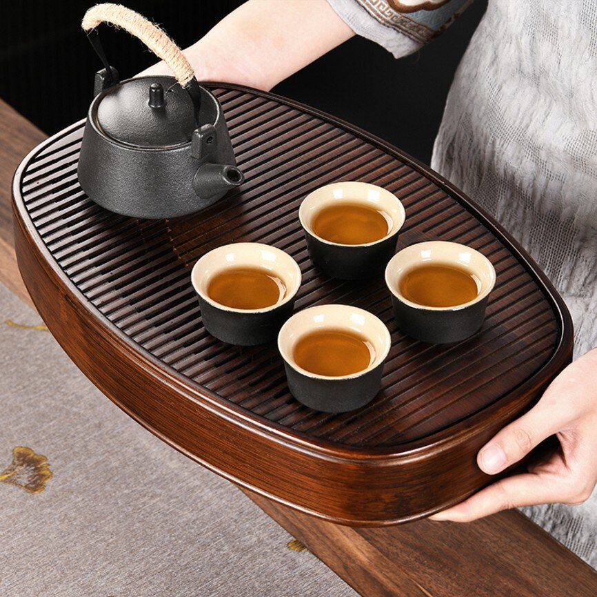 Natural Bamboo Tea Set with tea set