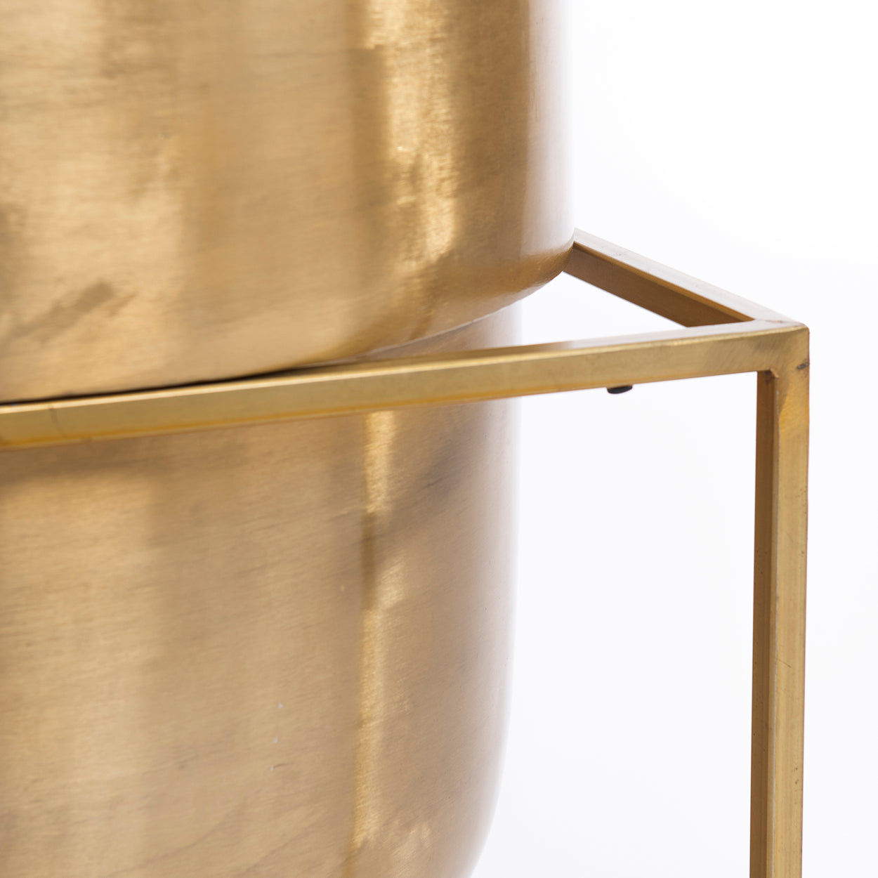 THE SQUARE BOX Brass Planter crop view
