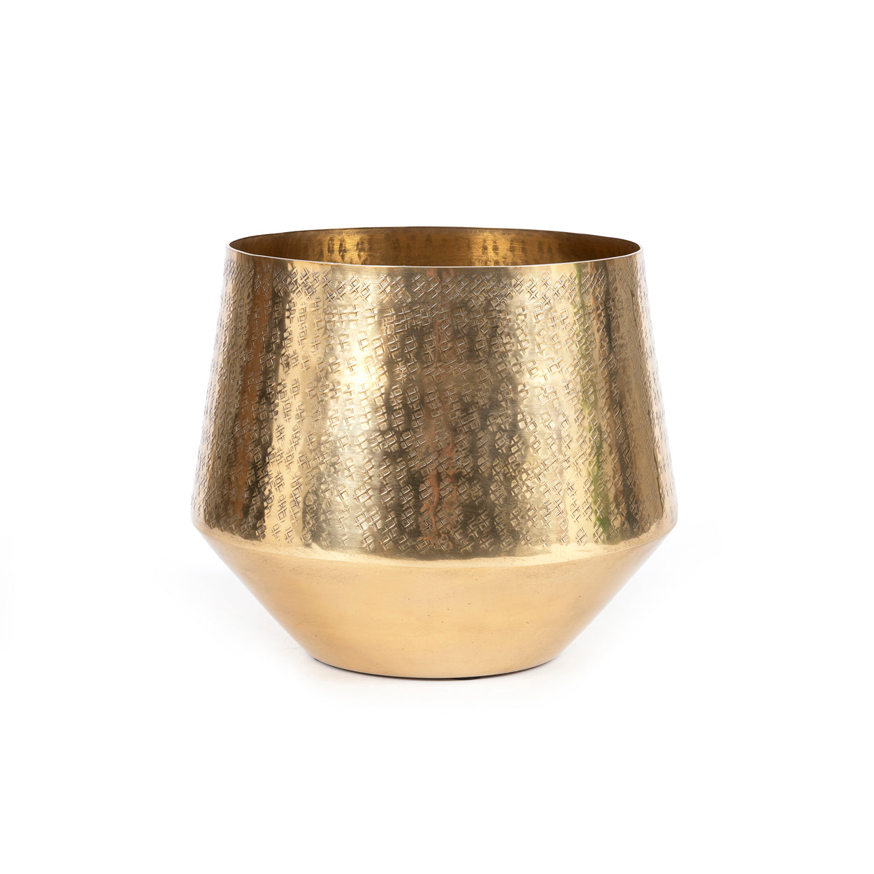 Shop stylish planter in brass 