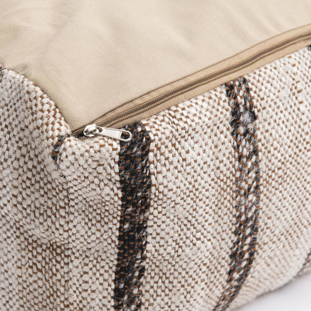 THE OH MY GEE Pouffe white zip detail view