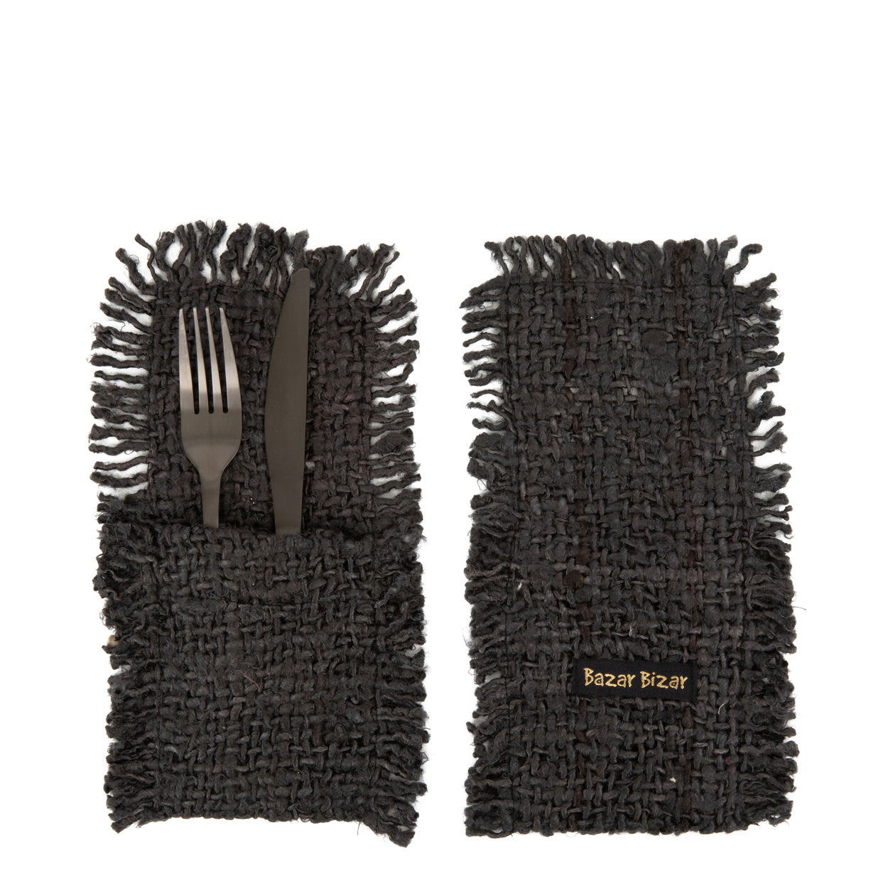 THE OH MY GEE Cutlery Holder Set of 4 black navy