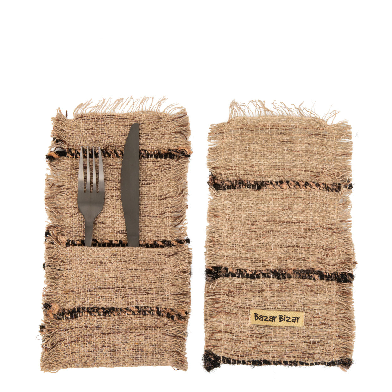 THE OH MY GEE Cutlery Holder Set of 4 beige black