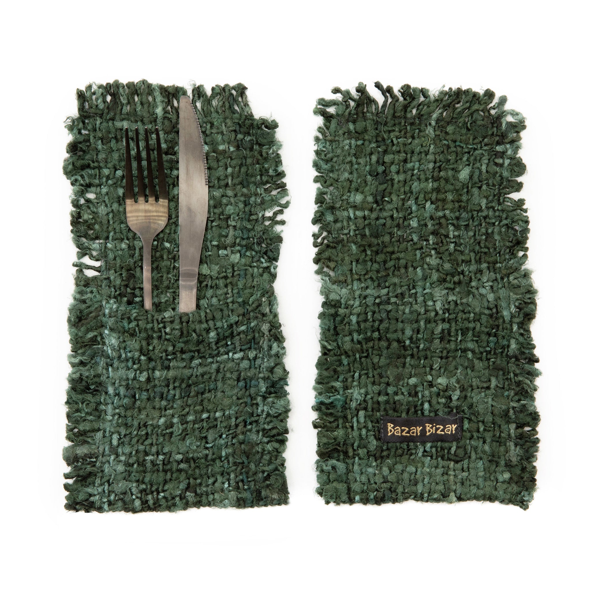 THE OH MY GEE Cutlery Holder Set of 4 forest green