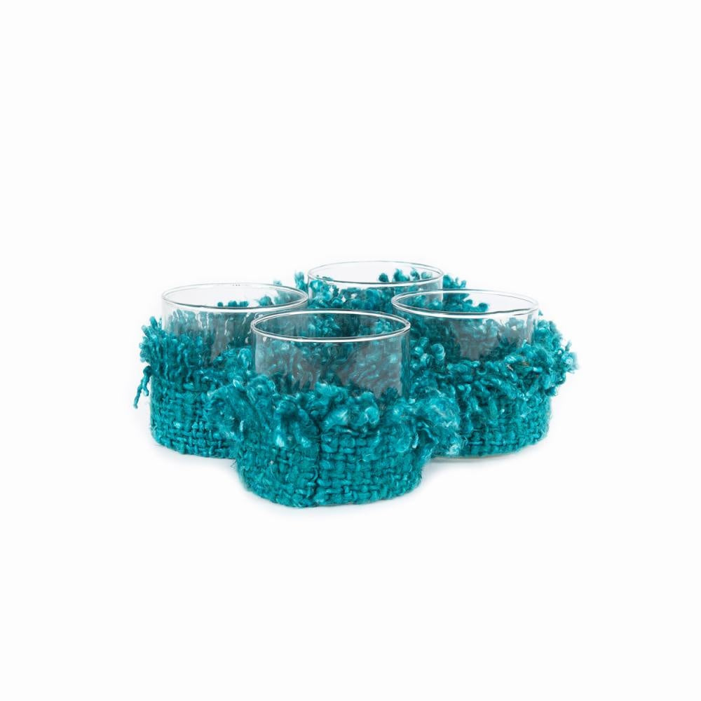 THE OH MY GEE AQUA Candle Holder set small