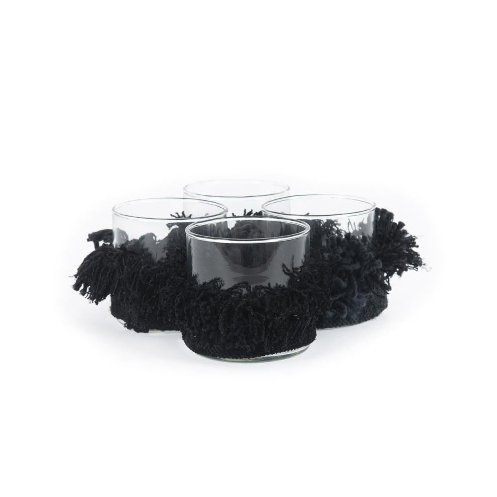 THE OH MY GEE Candle Holder Set of 4 black small set