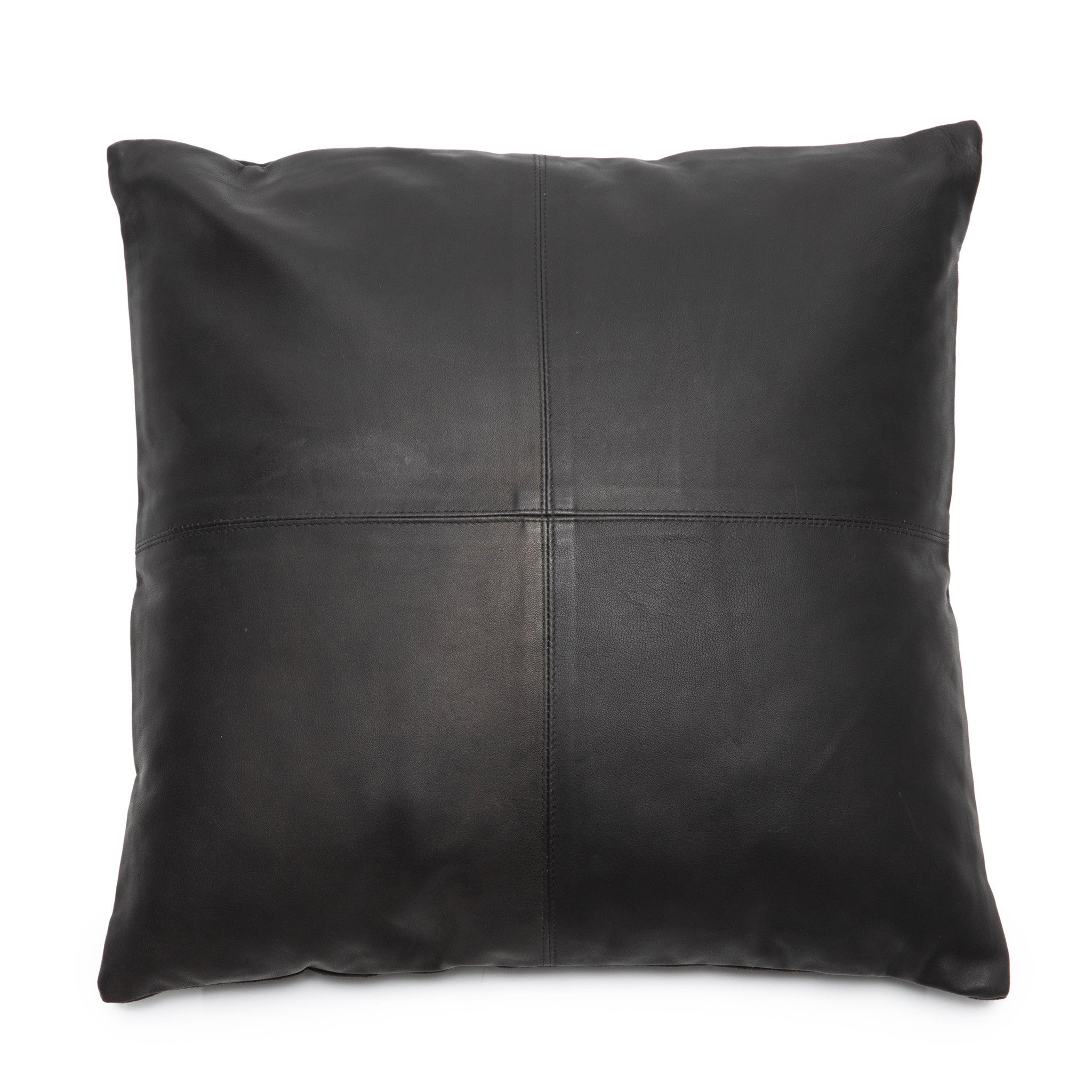 Black leather pillow covers sale