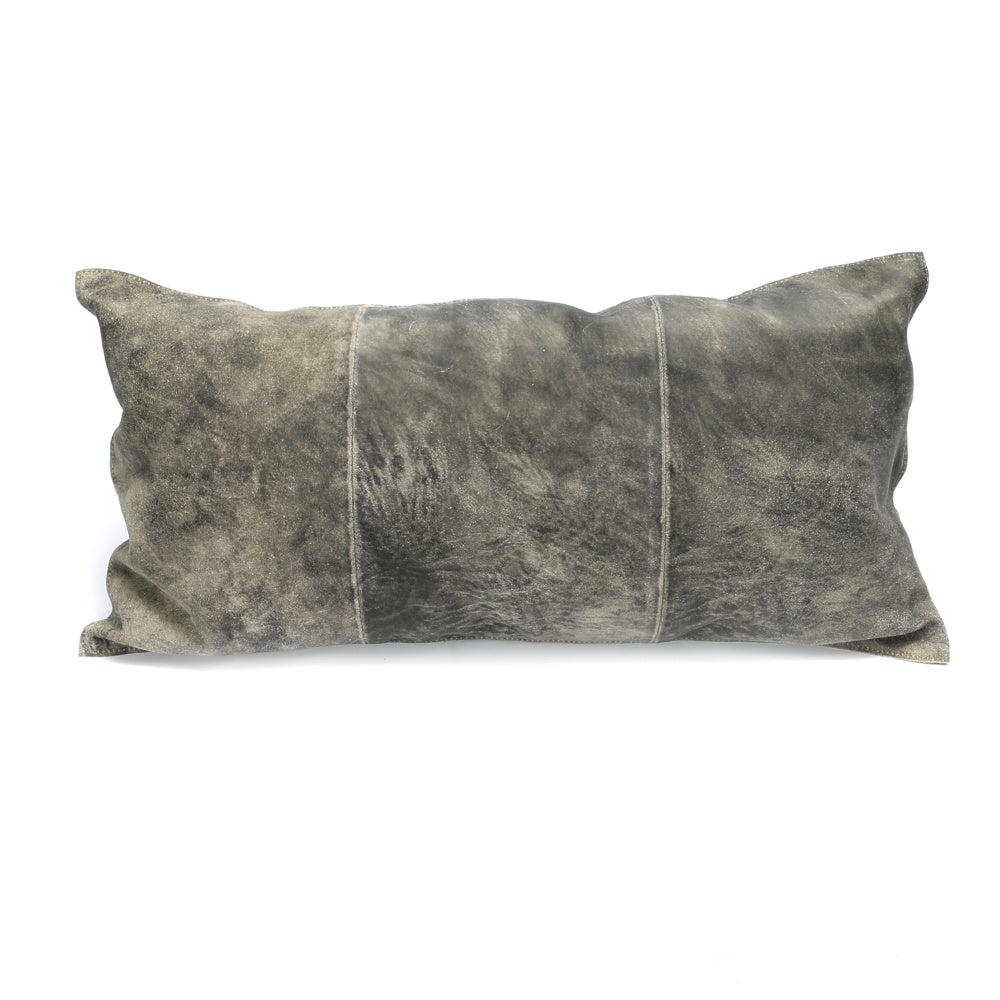 THE THREE PANEL SUEDE Cushion Cover Gray 30x60 front view