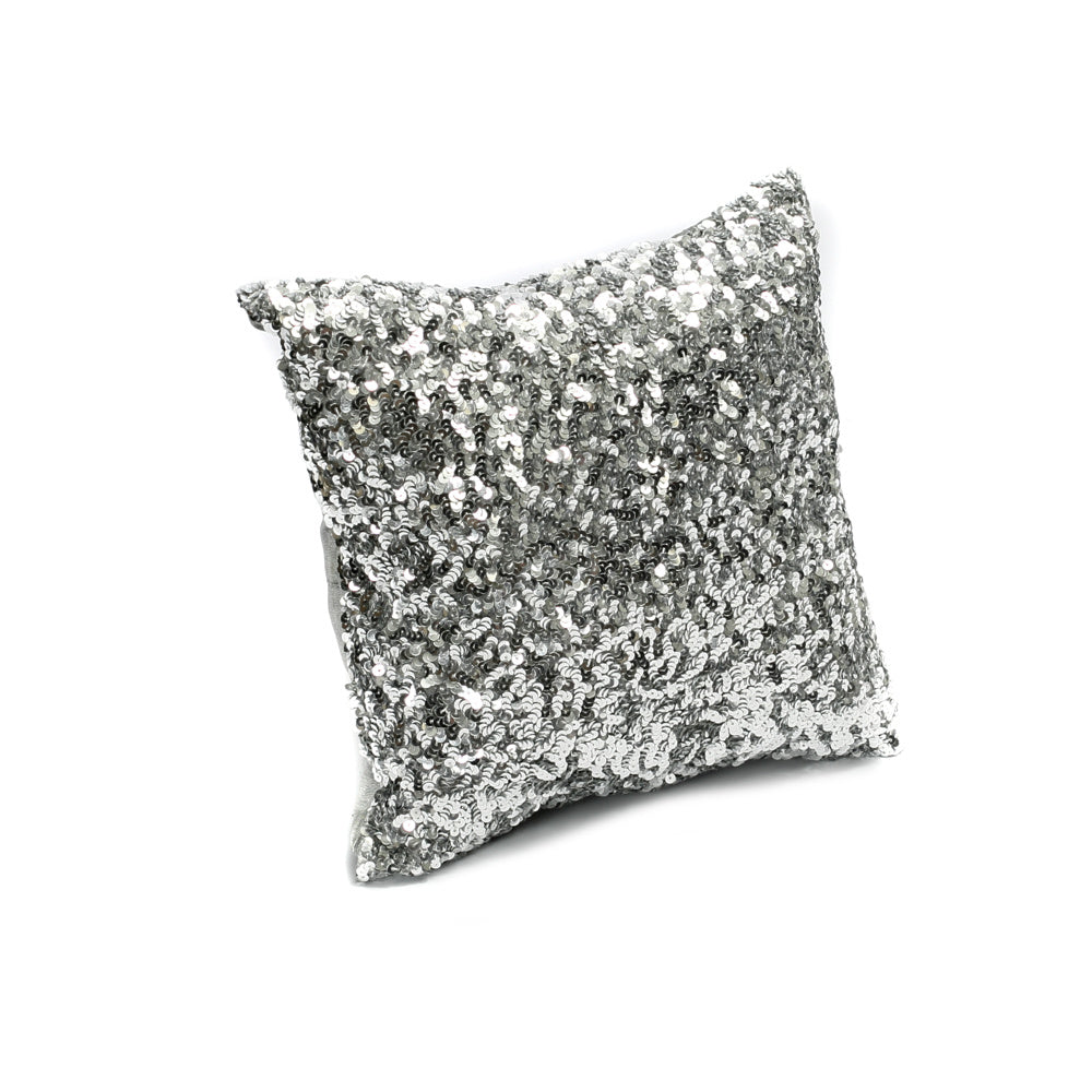 THE GLITTER Cushion Cover Silver 40x40 -halfside view