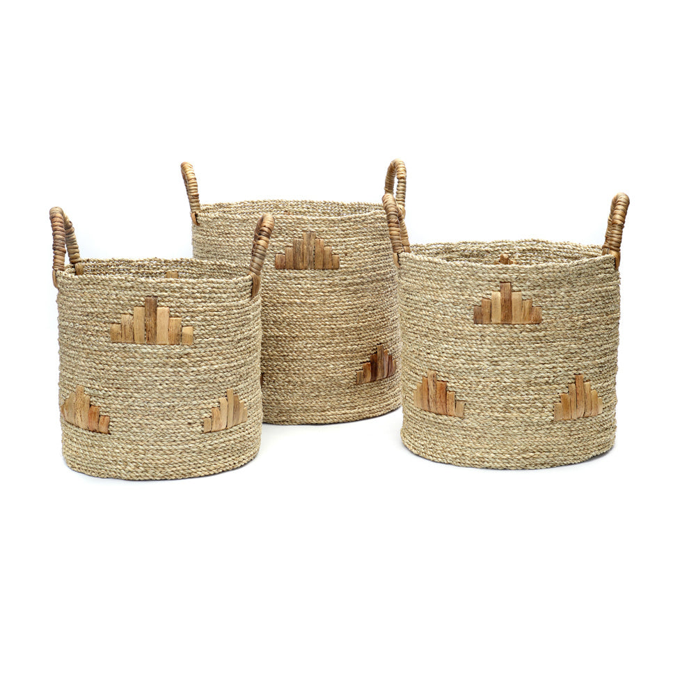 THE TWIGGY CRAPHIC Basket Set of 3 front view