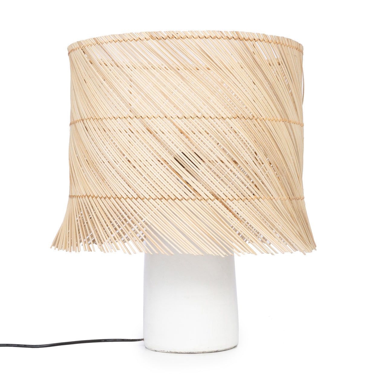 THE RATTAN Table Lamp Natural White front view