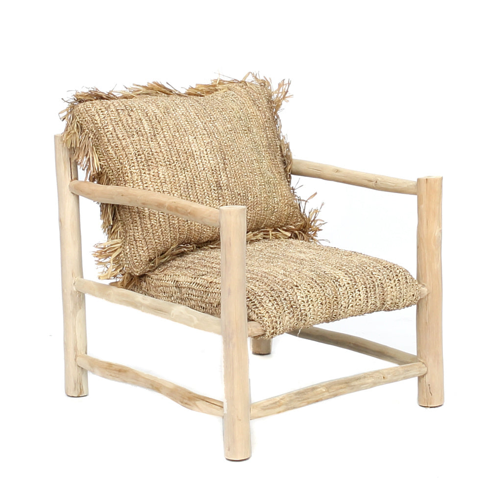 THE RAFFIA One Seater Armchair half-front view