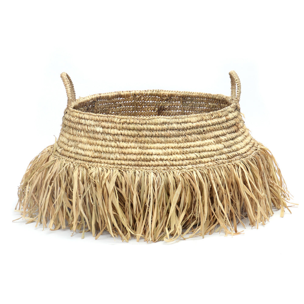 THE RAFFIA DELUXE Baskets Set of 2 one basket front view