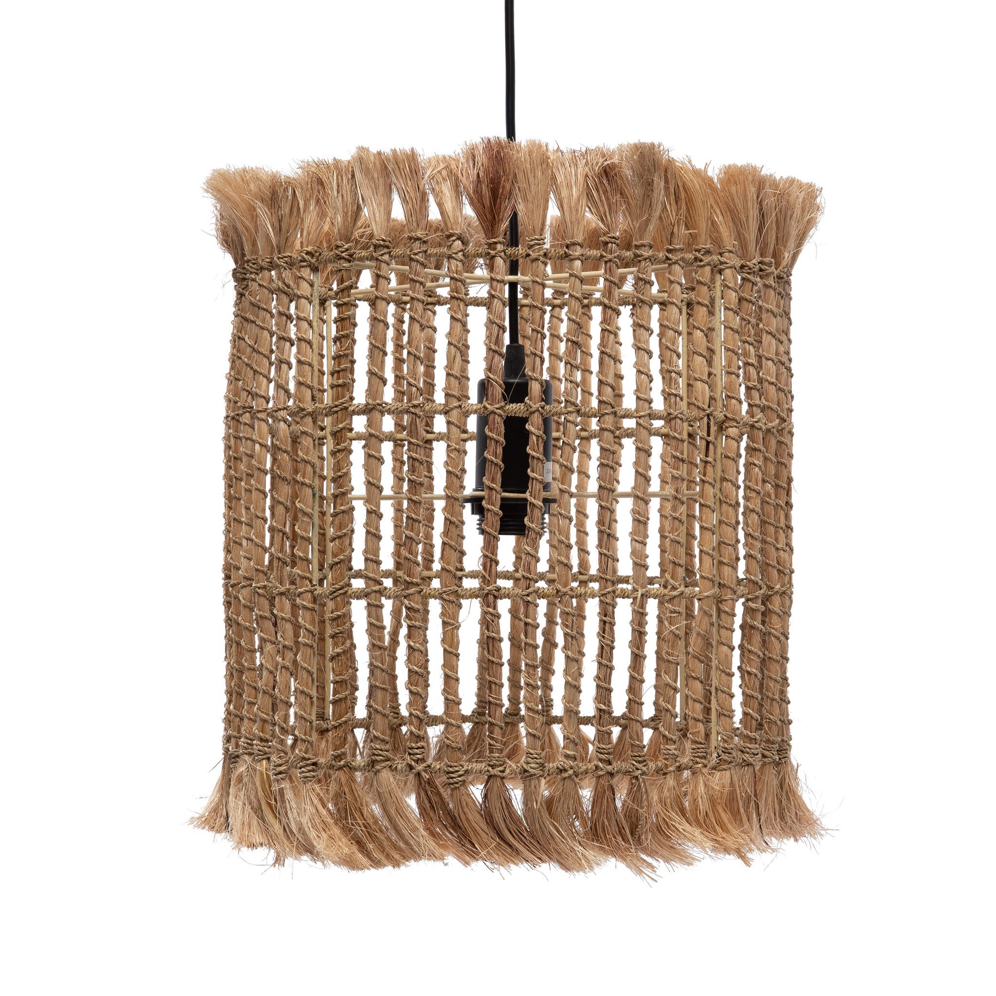 THE ABACA BIRD CAGE Pendant front view