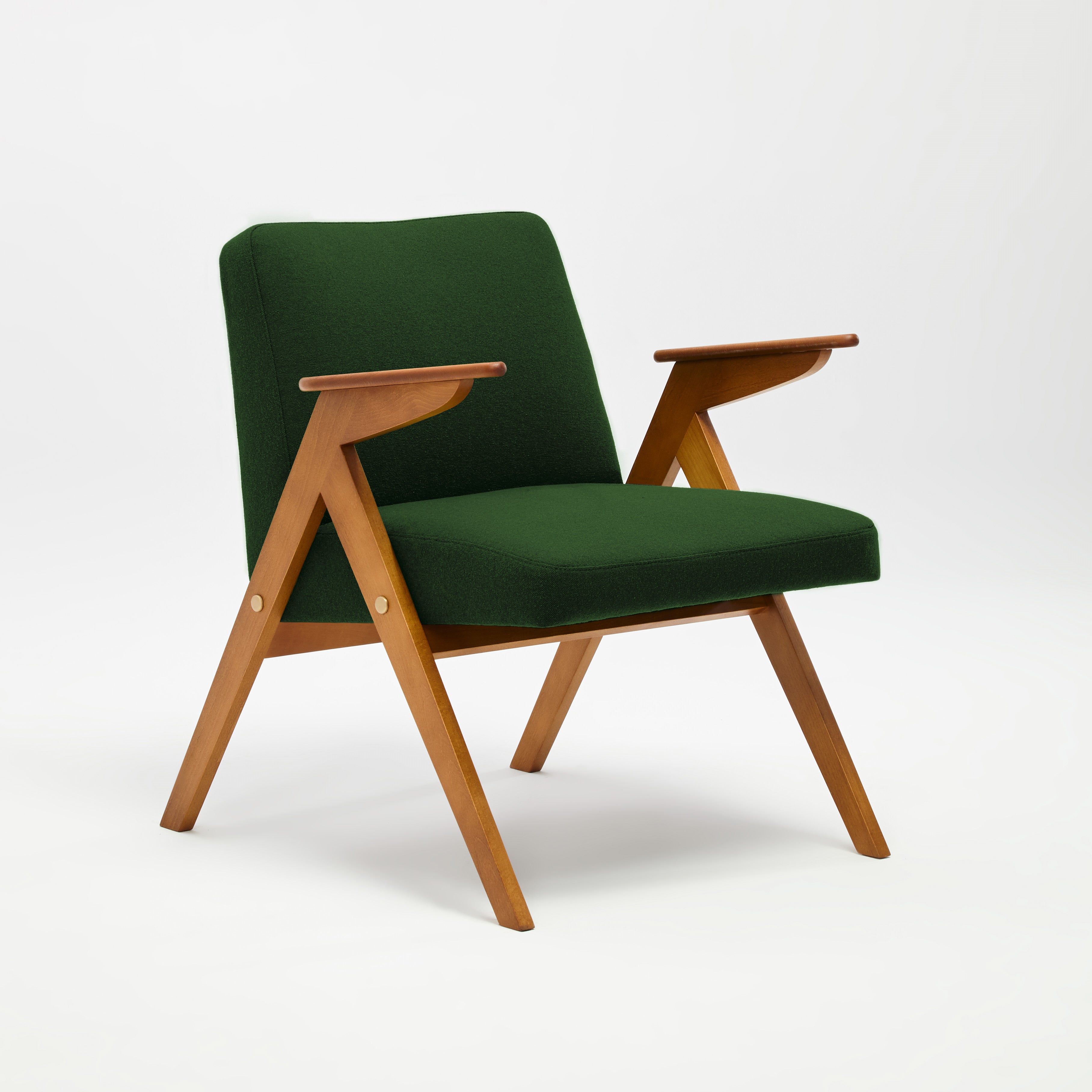 JUNCO Chair beech wood upholstery colour green