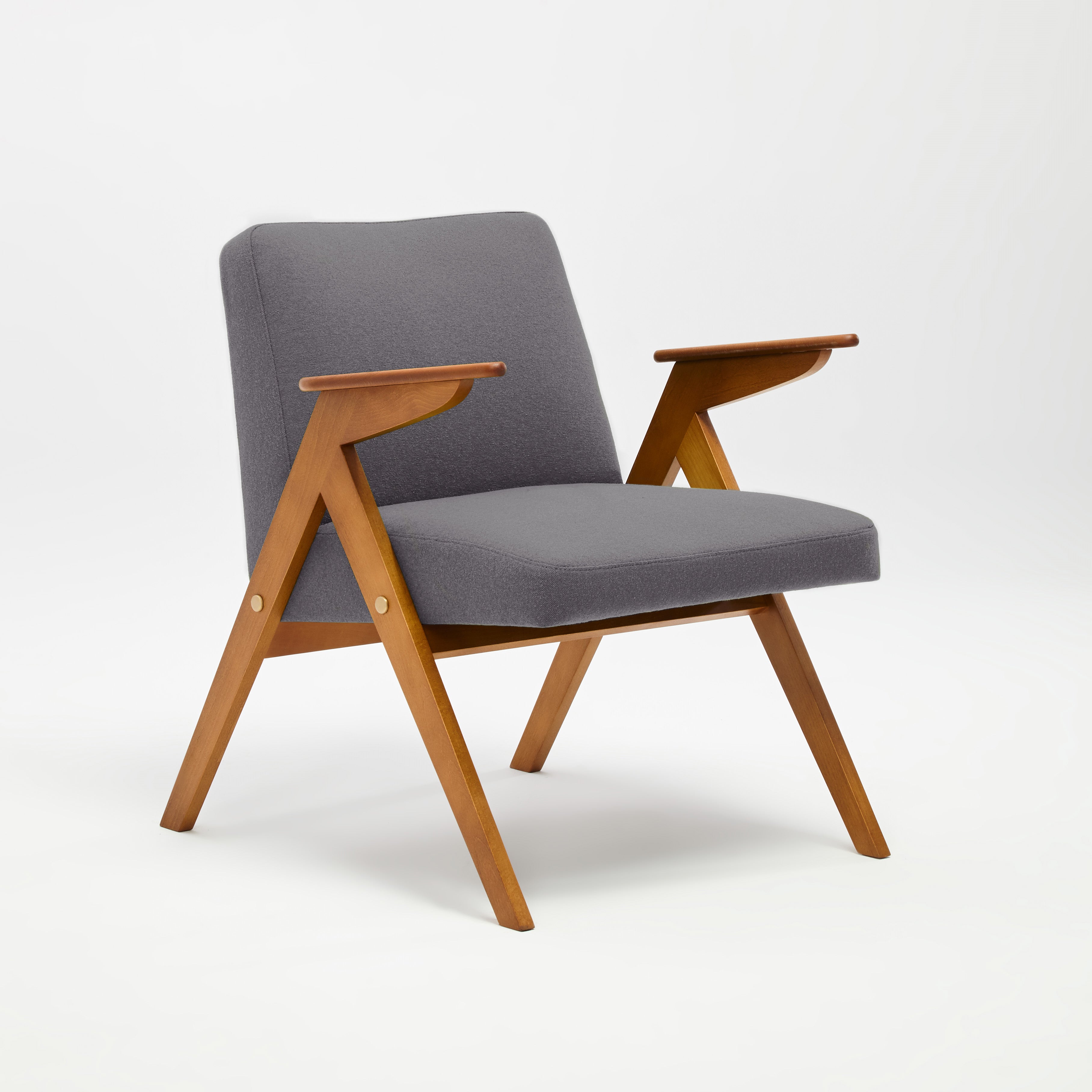 JUNCO Chair beech wood upholstery colour grey