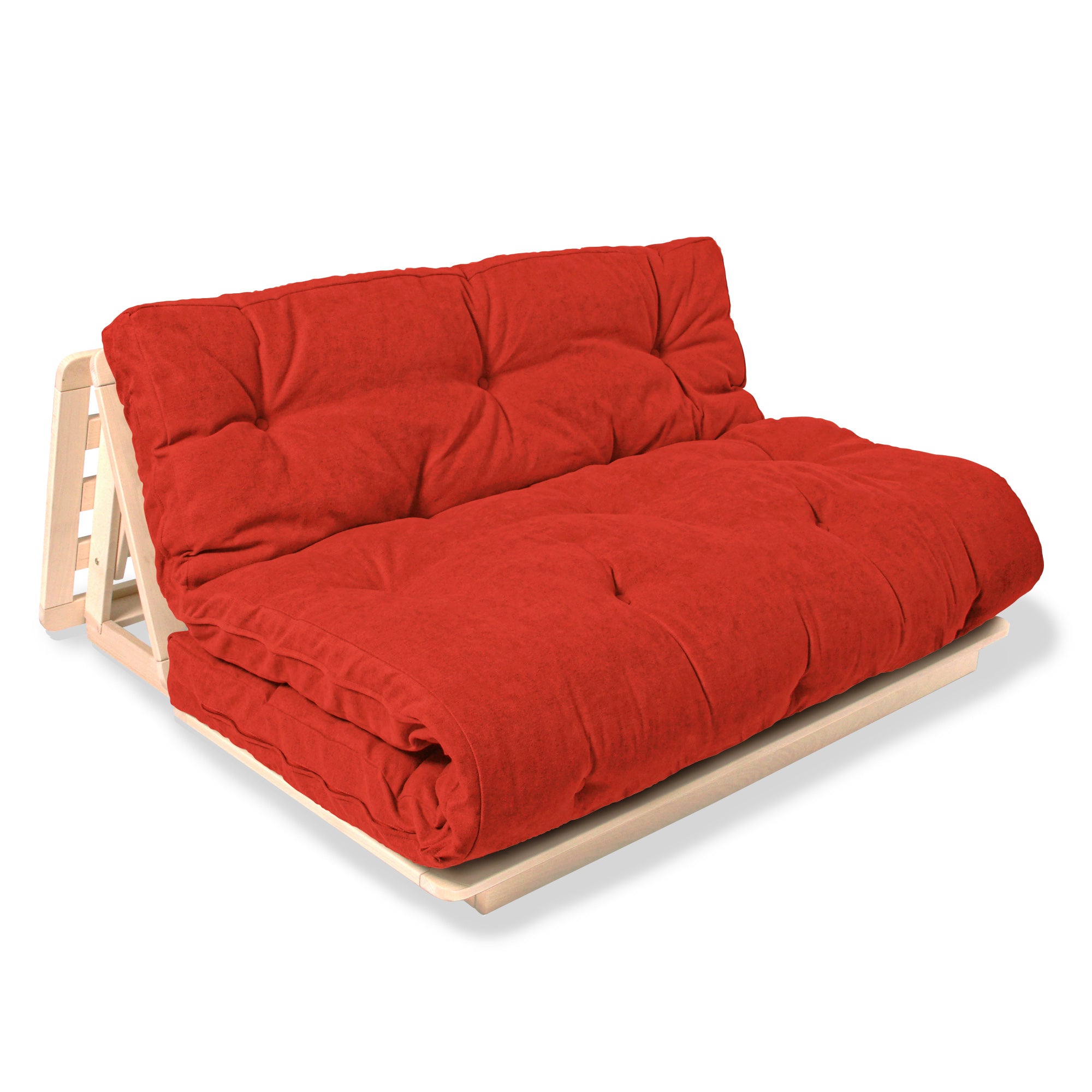 Red best sale futon chair