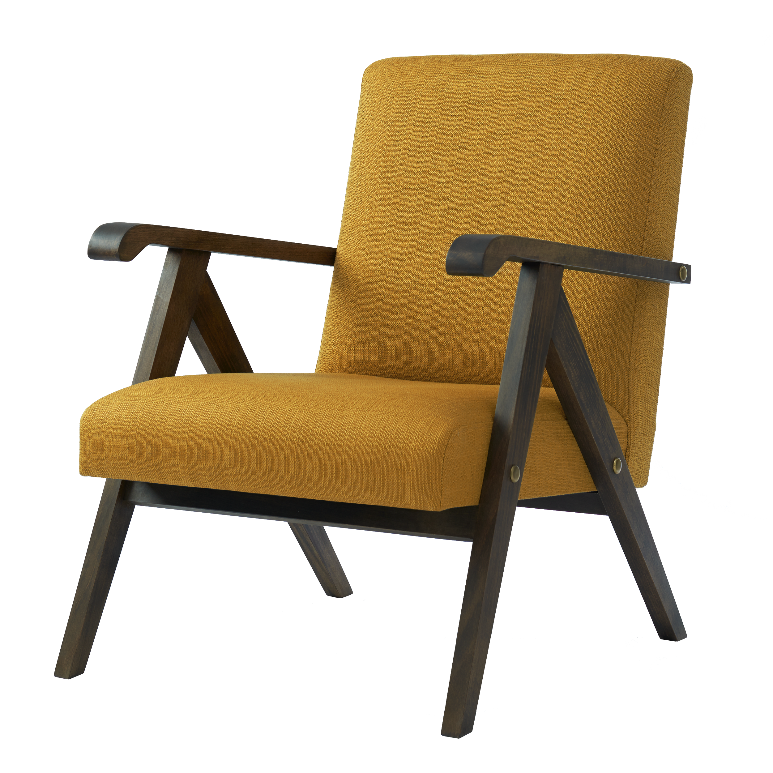 MONKLET Chair upholstery colour mustard, dark beech frame