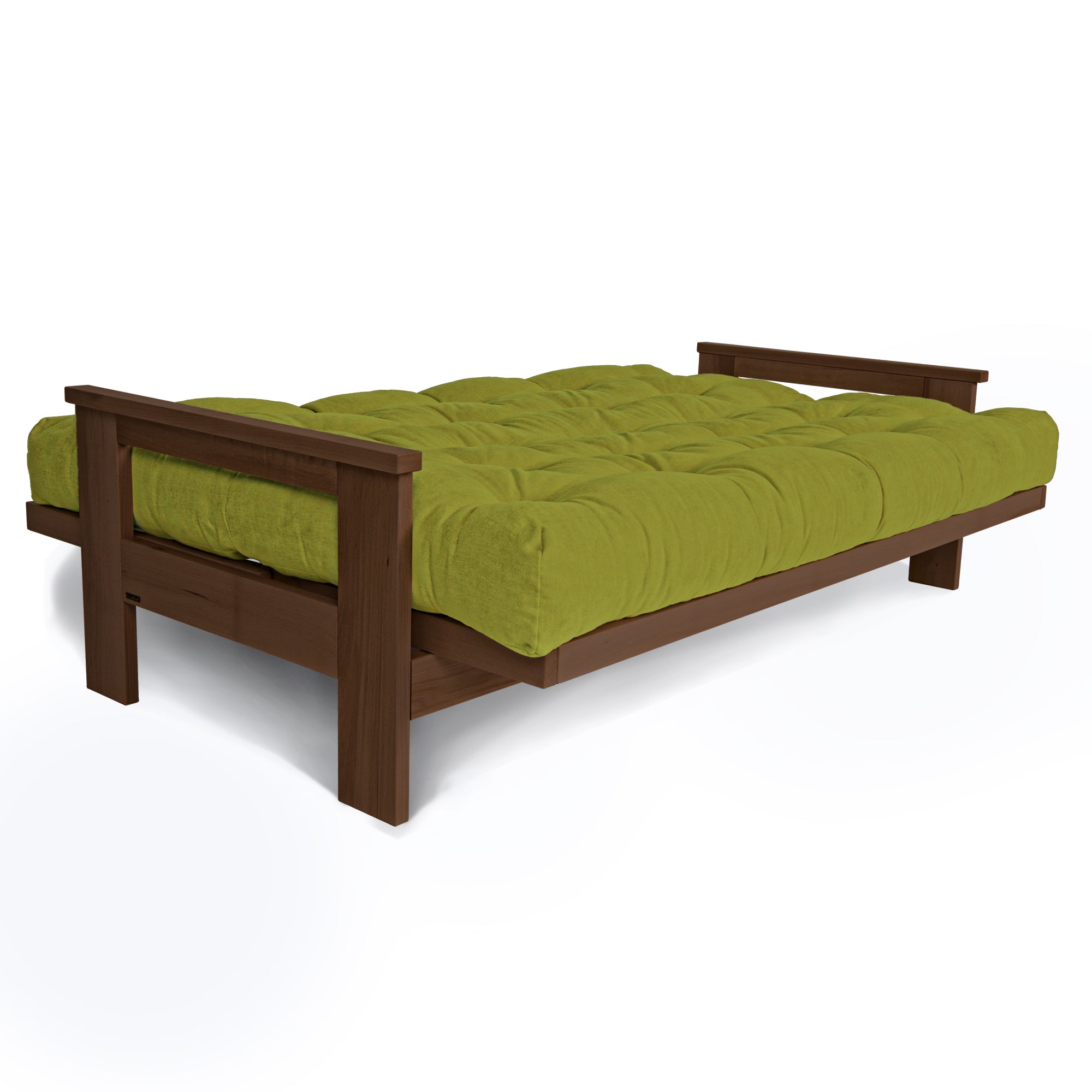 MEXICO Three-seat Futon Sofa Bed Solid Hardwood, Brown Colour