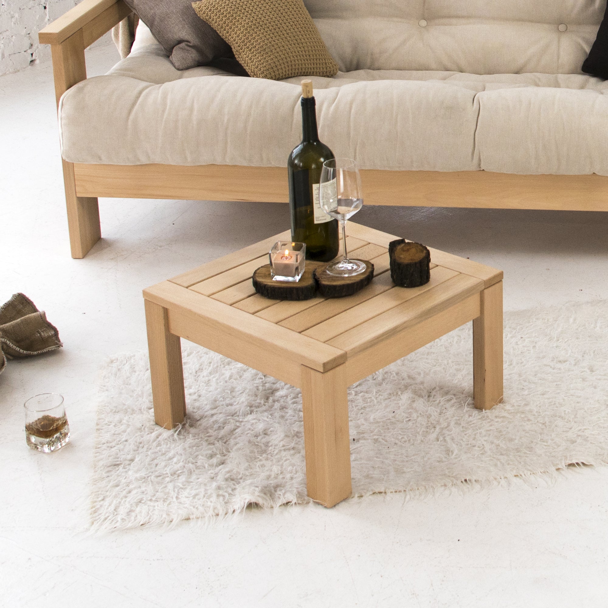 MEXICO Coffee Table-Beech Wood-natural frame colour-interior view