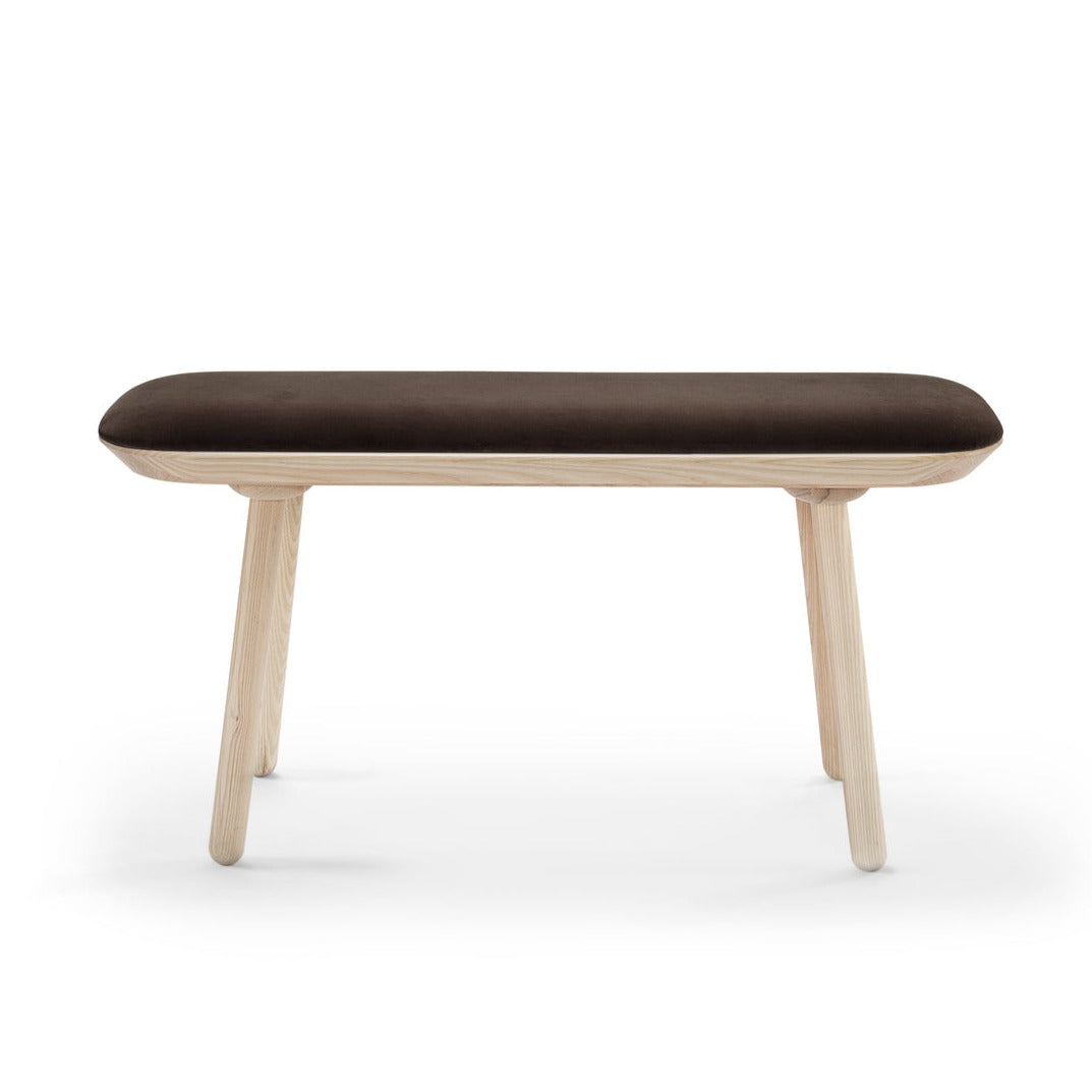 NAЇVE Bench-natural ash-brown upholstery-small size