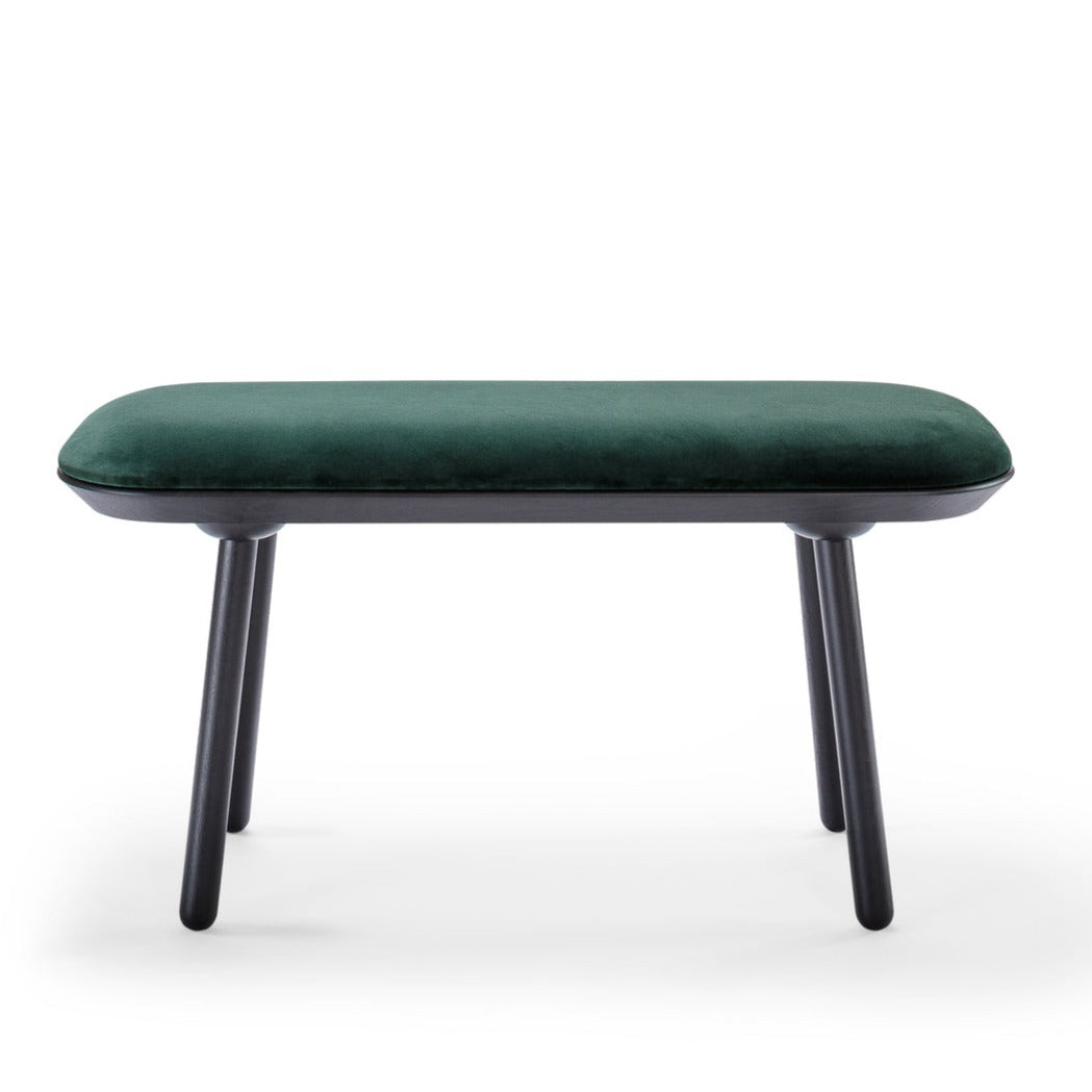 NAЇVE Bench-black ash-green upholstery-small size