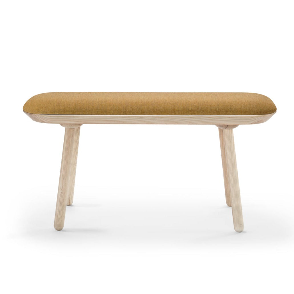 NAЇVE Bench-natural ash-yellow upholstery-small size