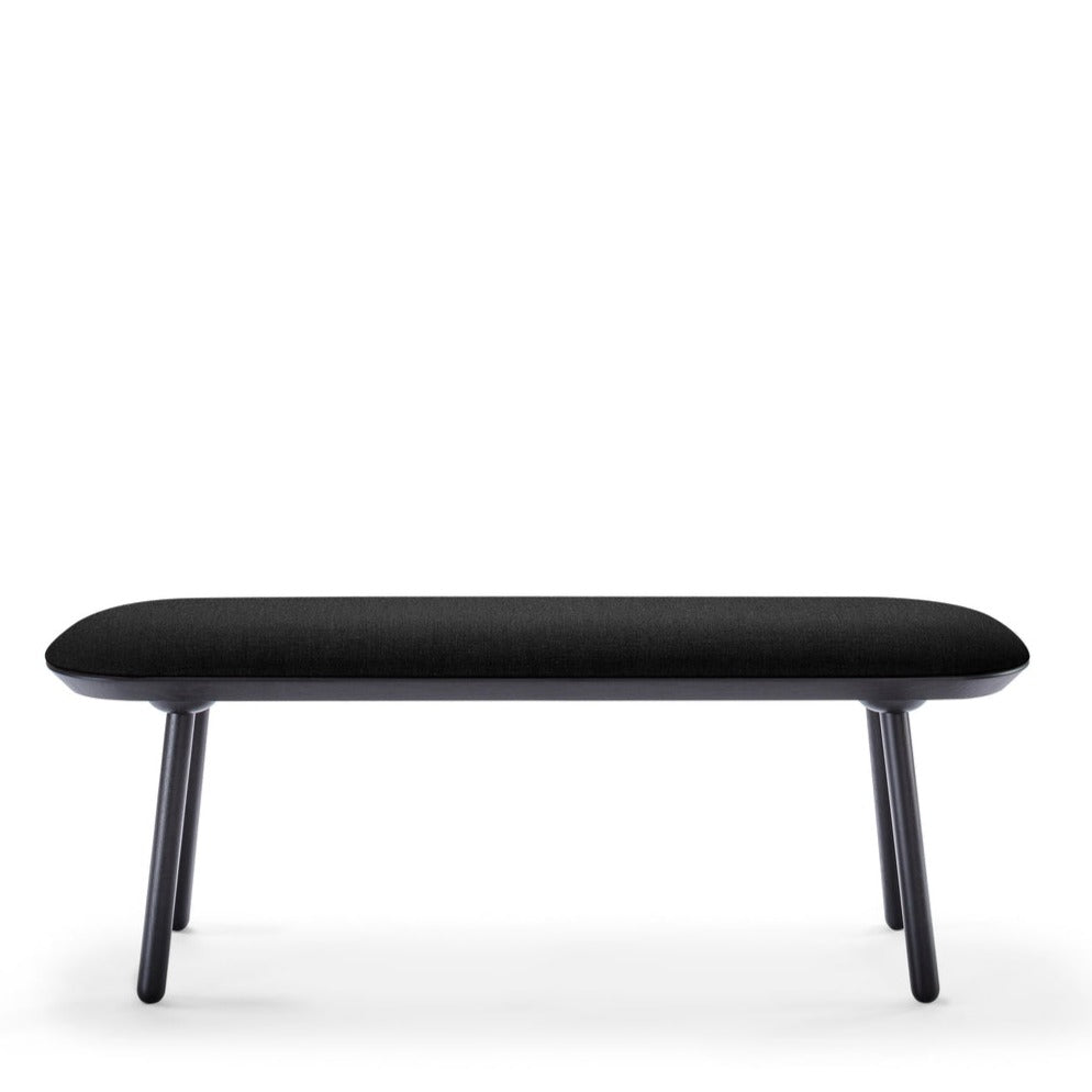NAЇVE Bench-black ash-black upholstery-large size