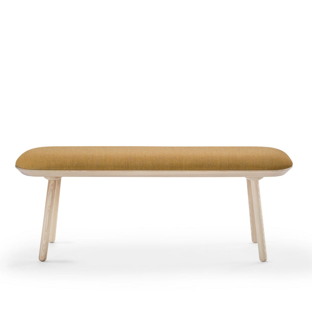 NAЇVE Bench-natural ash-yellow upholstery-large size
