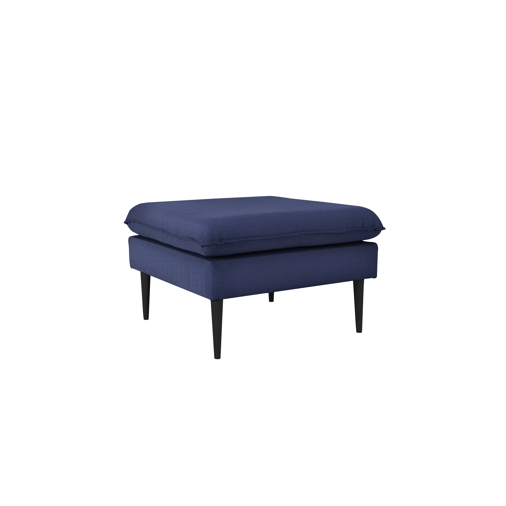POSH Black Pouffe upholstery colour  blue