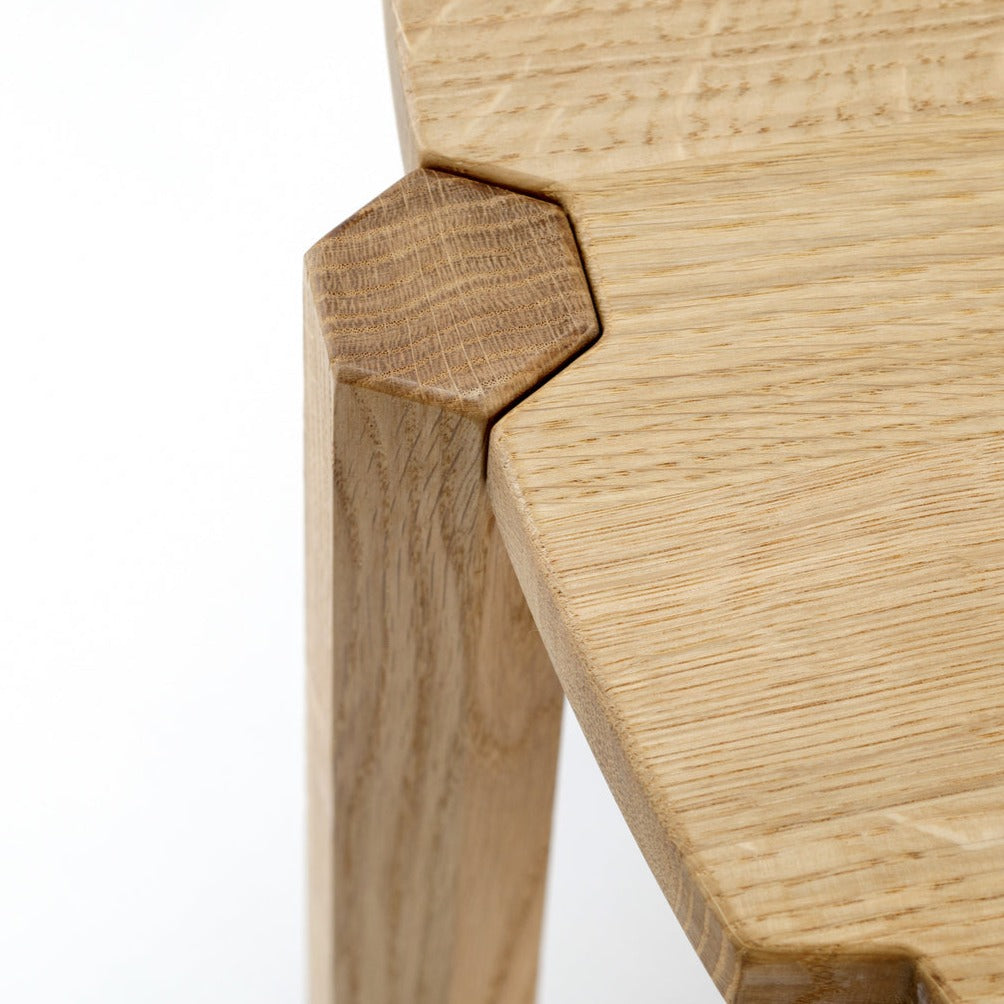 PINION Side Table-natural oak-detail legs