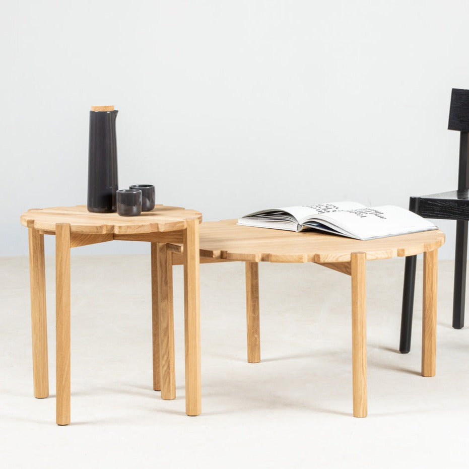 PINION Side Table-two sizes-natural oak interior view