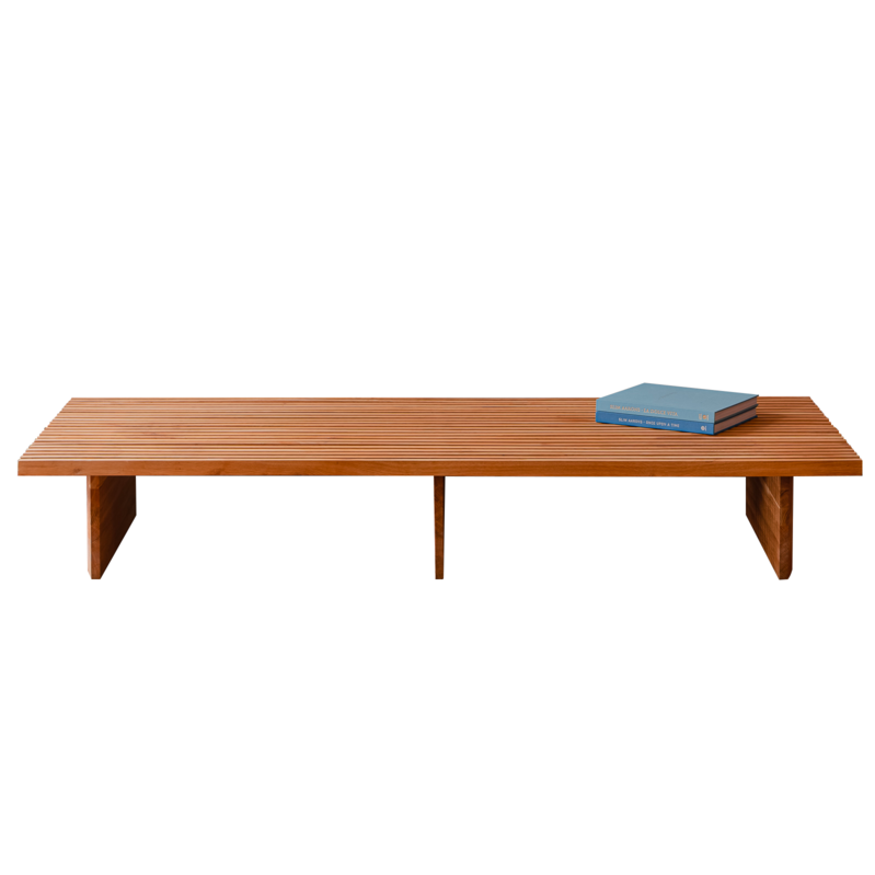 QUBANC Table 190 natural oak-front view-white background