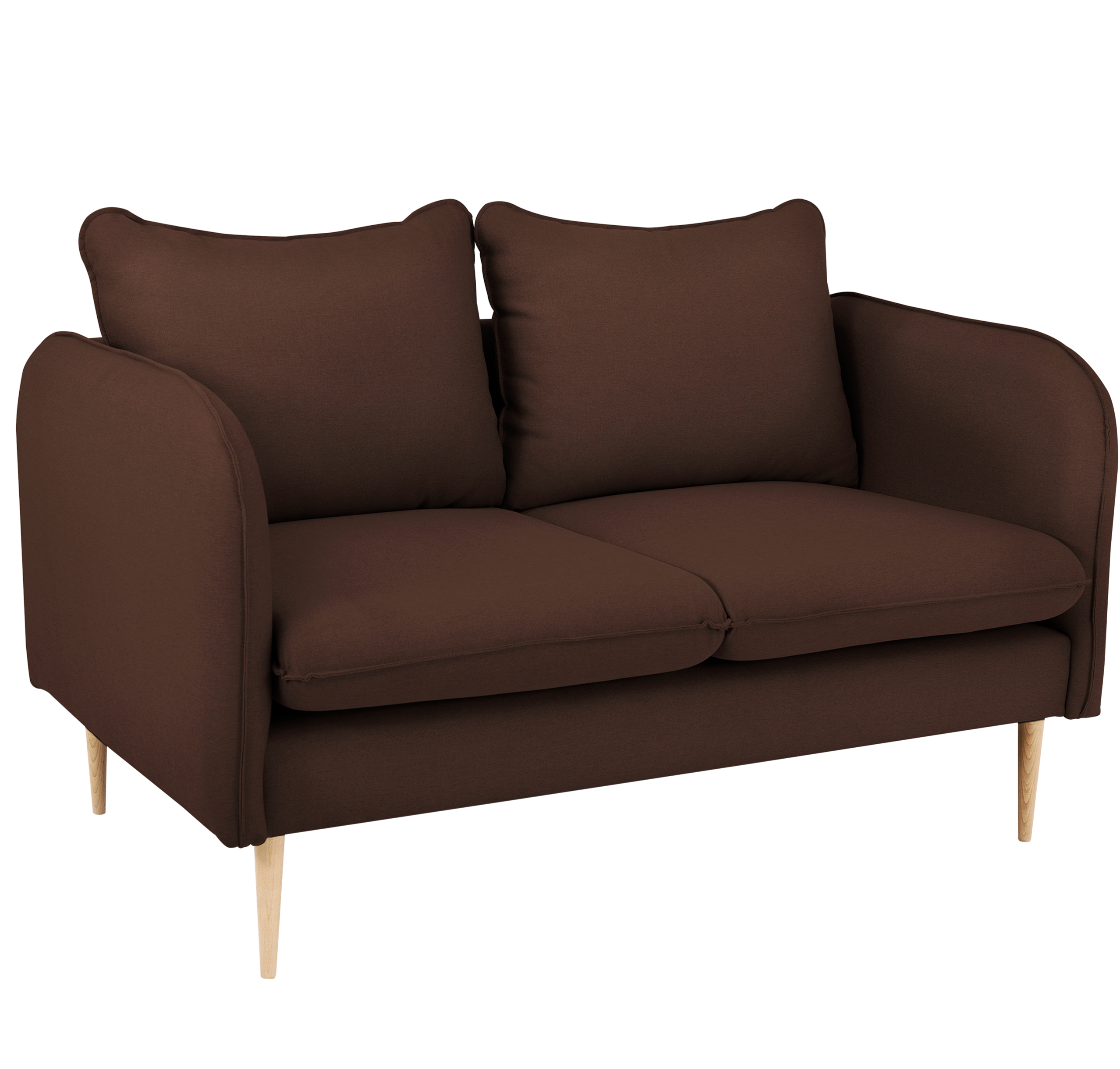 POSH WOOD Sofa 2 Seaters upholstery colour  brown