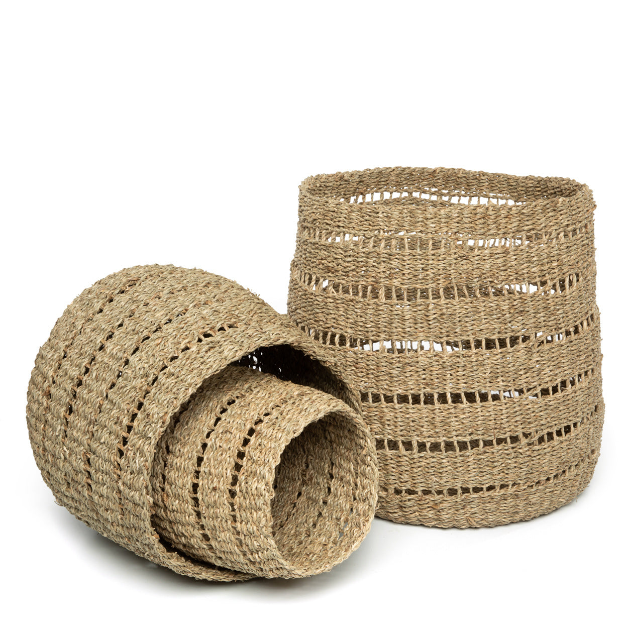 THE NINH BINH Baskets Set of 3 half-folded front view