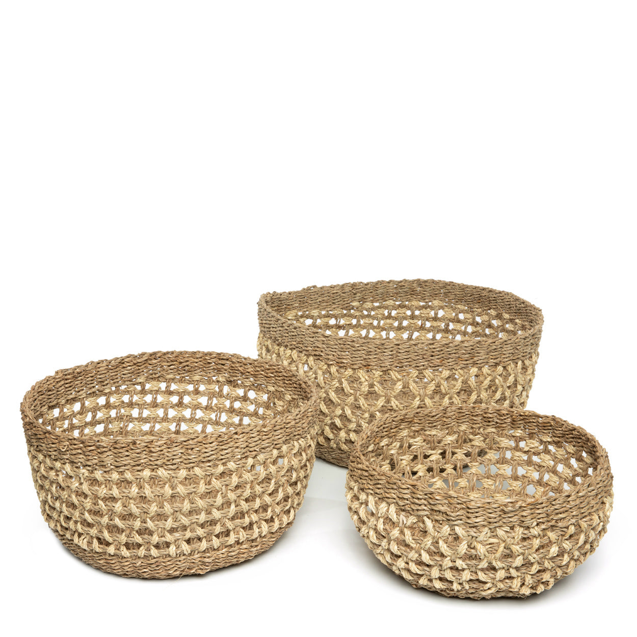 THE PHU QUOC Baskets Set of 3 FRONT VIEW