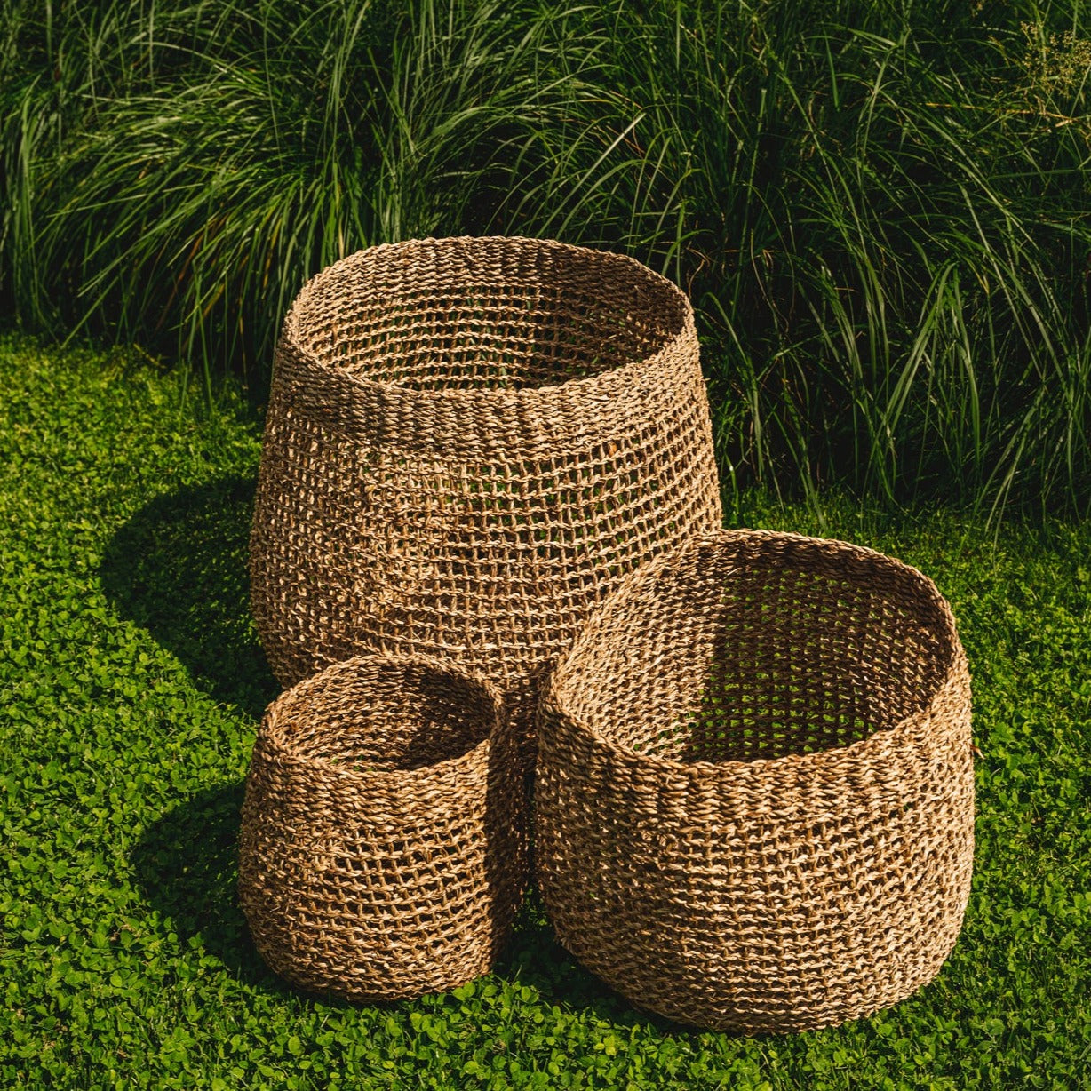 THE LANG CO Baskets Set of 3 outdoor front view