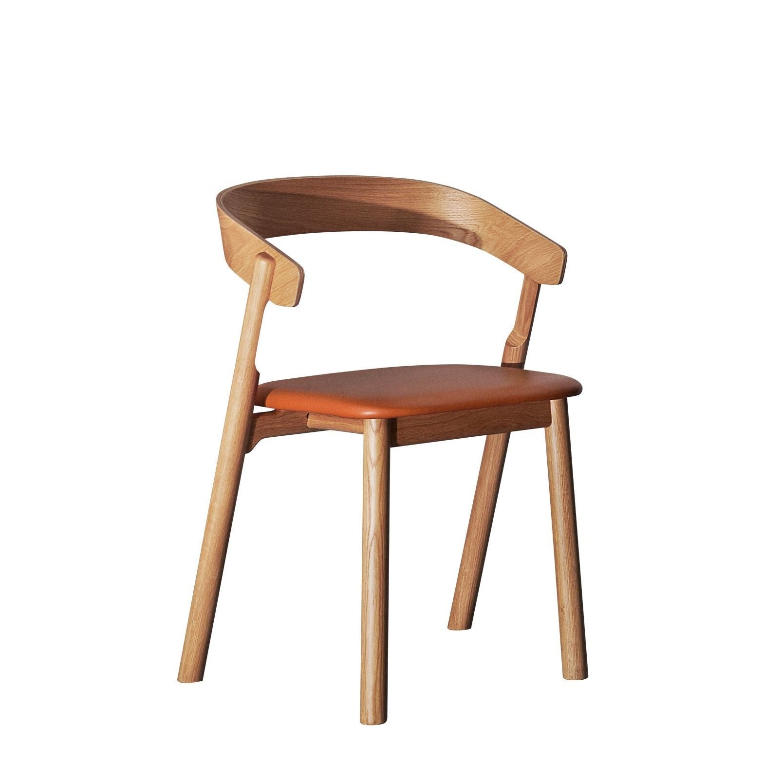 NUDE Chair natural Oak Cognac Colour of Seat