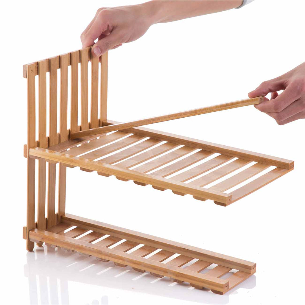 Wooden Layered Rack Best Choice – Double Layers Wood Storage Rack