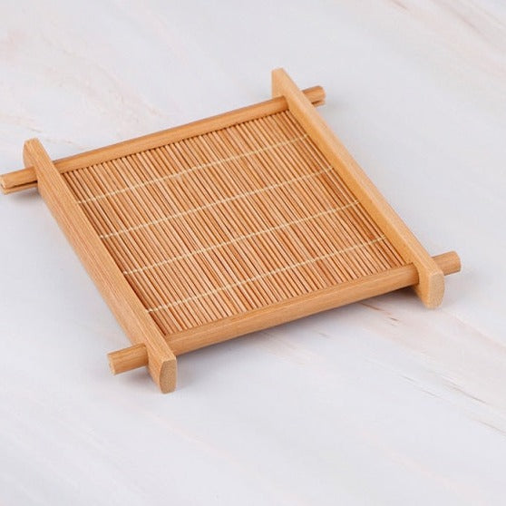 Heat Insulation Bamboo Tea Tray