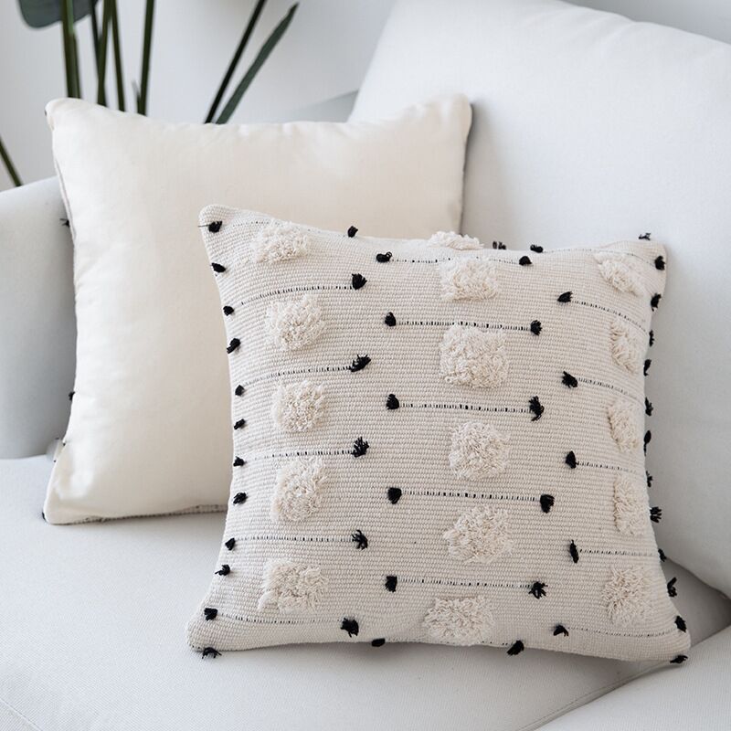 MOROCCAN STYLE With Black Geometric Cushion Cover