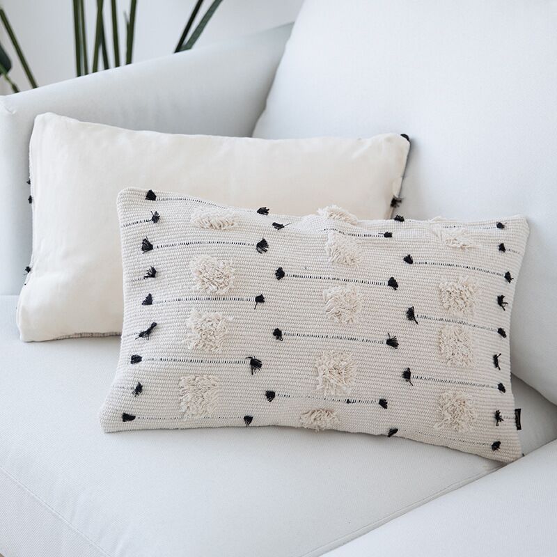 MOROCCAN STYLE With Black Geometric Cushion Cover