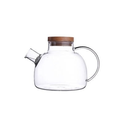 Water Pitcher with Wooden Handle Heat Resisttant Cold Hot Kettle
