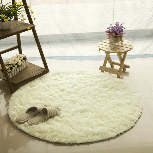 Fluffy Round Rug Carpets for Living Room