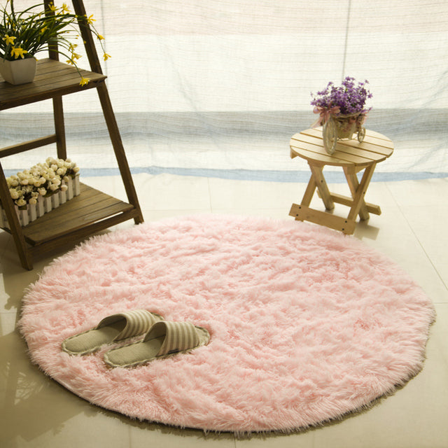 Fluffy Round Rug Carpets for Living Room