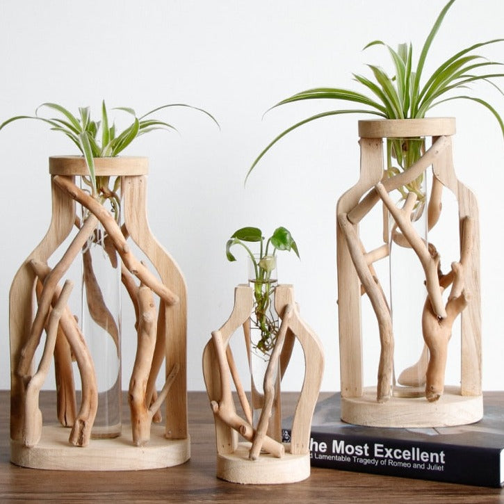 Pure Handwork Wooden Vase