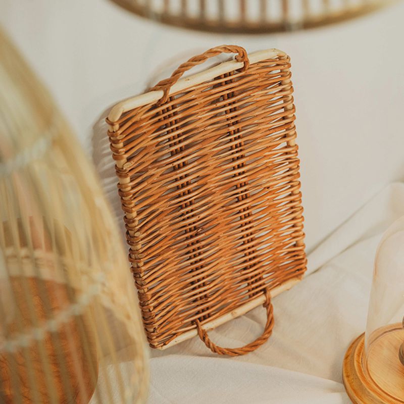 Classic Rattan Serving Tray with Handle