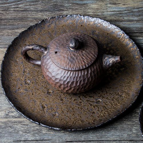 Stylish Bronze Ceramic Tea Trays