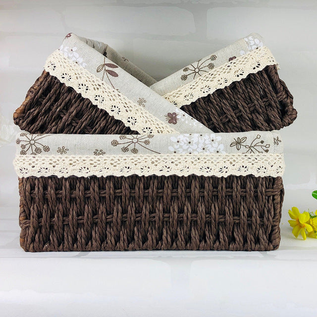 Cozy Handmade Straw Storage Baskets