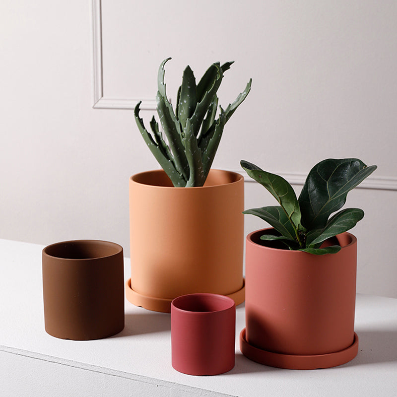 Colorful Ceramic Flowerpots in Nordic Style