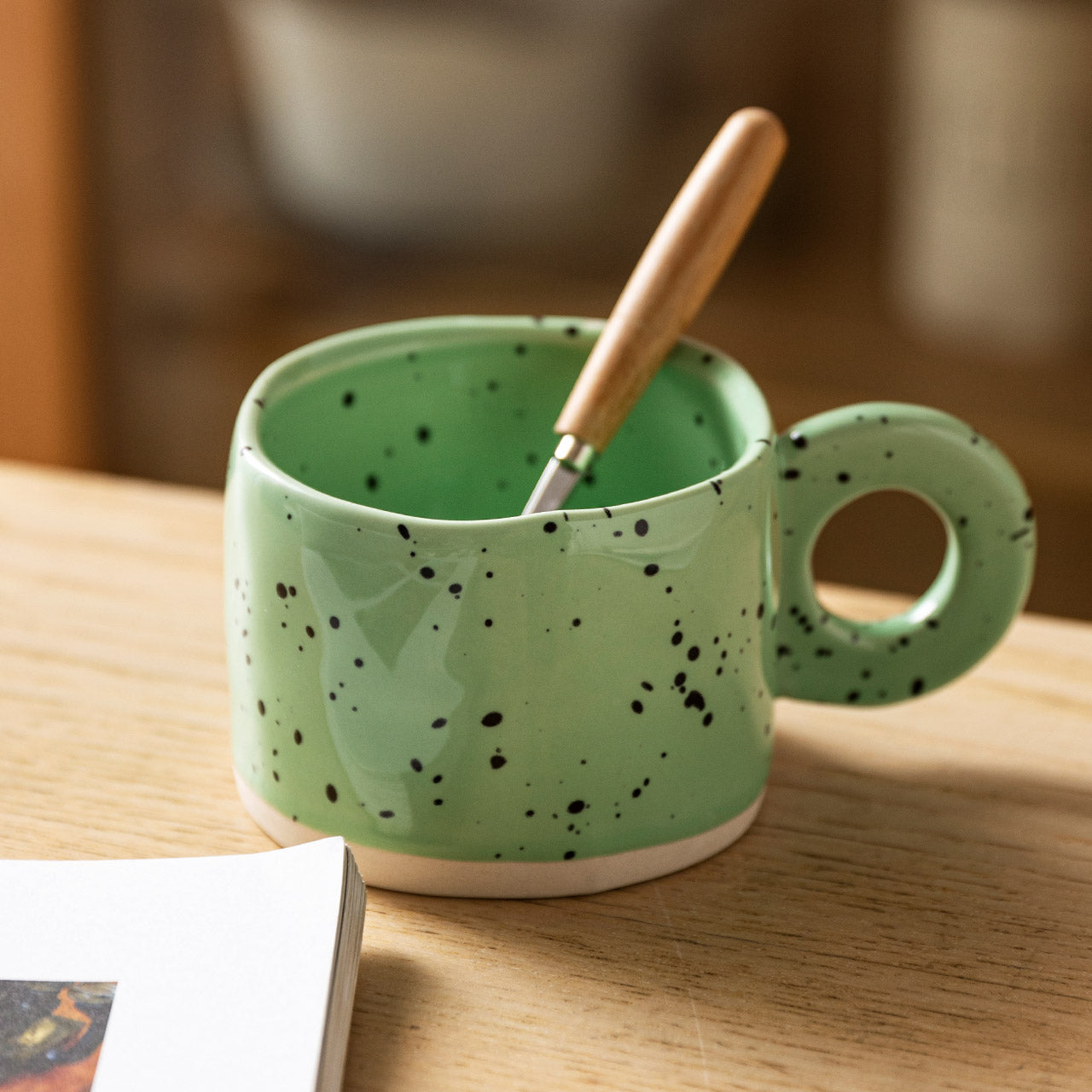 Creative Ring Handle Ceramic Mug